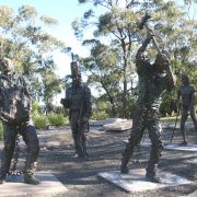 Statue zur Erinnerung an die Sträflinge, die in Australien die Straße durch die Blue Mountains bauten